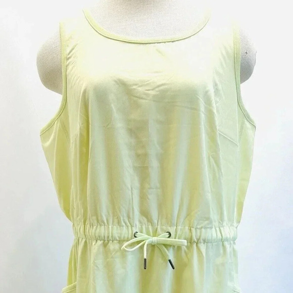 NWT TEK GEAR Women Sleeveless Pullover Round Neck Drawstring Green Dress Large - Picture 1 of 11